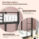 Low Profile Twin Over Twin Metal Bunk Bed with Full-length Guardrails by LJGDeals