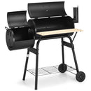 Low Smoke Outdoor BBQ Grill Steel Barbecue Cooker with Firebox by LJGDeals