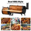 Low Smoke Outdoor BBQ Grill Steel Barbecue Cooker with Firebox by LJGDeals