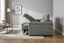 Lucious Gray Double Slider Power Sectional Sofa w/ Storage LAF Chaise by Ornate Furniture