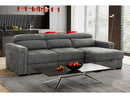 Lucious Gray Double Slider Power Sectional Sofa w/ Storage RAF Chaise by Ornate Furniture