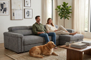 Lucious Gray Double Slider Power Sectional Sofa w/ Storage RAF Chaise by Ornate Furniture