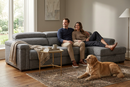 Lucious Gray Double Slider Power Sectional Sofa w/ Storage RAF Chaise by Ornate Furniture