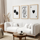 Trendy Playing Card Wall Art Set of 3 Prints by Wall Art Set