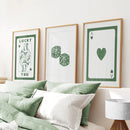 Vintage Poker Card Set of 3 Pieces Trendy Wall Art by Wall Art Set