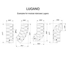 LUGANO Modular Staircase Kit - White