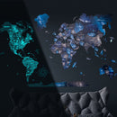 3D Luminous Colored Wooden World Map Space