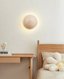 Luna Round Travertine Wall Light
