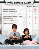 LX15 14pcs Modular Play Couch, Serenity Blue