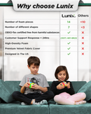 LX15 14pcs Modular Play Couch, Sage Teal