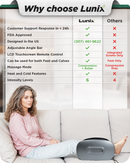 LX21 Foot and Calf Massager with Remote, Neuropathy & Plantar Fasciitis Relief, Granite Gray