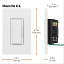 Lutron Maestro C.L Dimmer Switch MACL-153M-WH, White