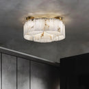 Luxe White Alabaster Ceiling Lamp
