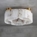 Luxe White Alabaster Ceiling Lamp