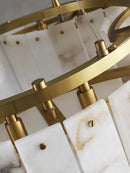 Luxe White Alabaster Ceiling Lamp