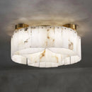 Luxe White Alabaster Ceiling Lamp