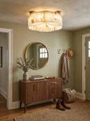 Luxe White Alabaster Ceiling Lamp
