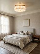 Luxe White Alabaster Ceiling Lamp