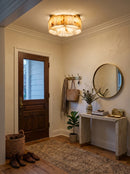 Luxe White Alabaster Ceiling Lamp