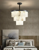 Luxurious Cascading Snow Plaster Chandelier