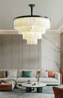Luxurious Cascading Snow Plaster Chandelier