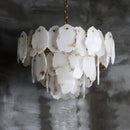 Luxury Alabaster Brass Chandelier