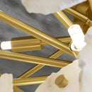 Luxury Alabaster Brass Chandelier