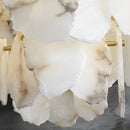 Luxury Alabaster Brass Chandelier