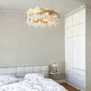 Round Luxury Crystal Column Chandelier