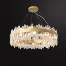 Round Luxury Crystal Column Chandelier