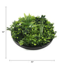 Artificial Green Wall Disc 30in – Black Frame – UV Resistant – Commercial Grade by Designer Plants USA