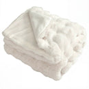 Luxury Fuzzy Plush Rabbit Fur Bubble Blanket for Armchair by LJGDeals