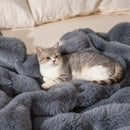 Luxury Fuzzy Plush Rabbit Fur Bubble Blanket for Armchair by LJGDeals