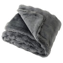 Luxury Fuzzy Plush Rabbit Fur Bubble Blanket for Armchair by LJGDeals