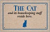FUNNY DOORMAT - CAT & HOUSEKEEPING STAFF