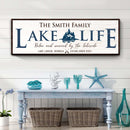 Personalized Lake Life Sign by Tailored Canvases