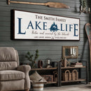 Personalized Lake Life Sign by Tailored Canvases