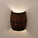 Set of 2 American vintage country wine barrel wall lamps for restaurant, kitchen aisle, bar