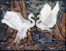 Mosaic Wall Art - Romantic Herons | Luxury Handcrafted Decor