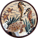 Sea Creatures Mosaic Medallion