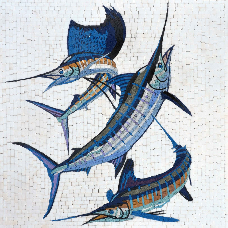 Swordfish Design Mosaic Art