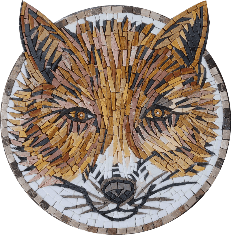 Mosaic Marble Artwork - Foxy