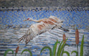 Beautiful Egret Bird - Mosaic Art | Handcrafted Luxury Natural Stone