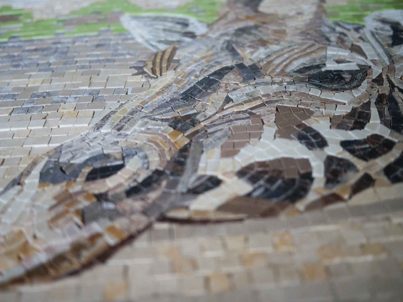 Mosaic Artwork - Giraffe in The Desert