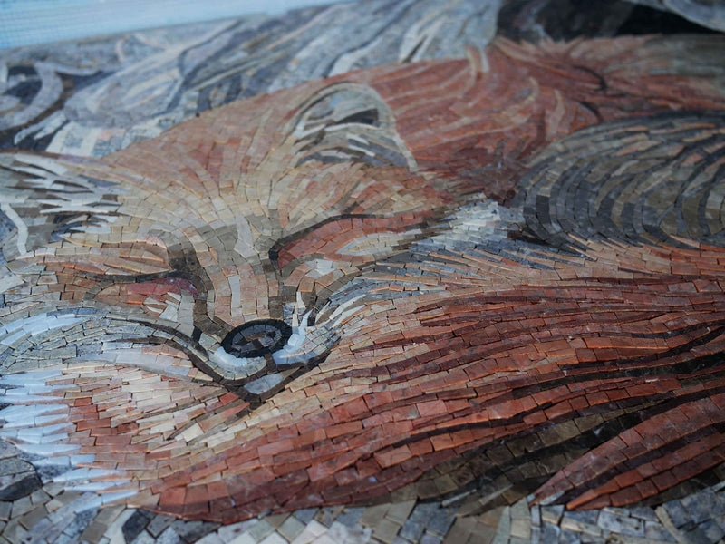 Animal Mosaic Art - Sleepy Foxy