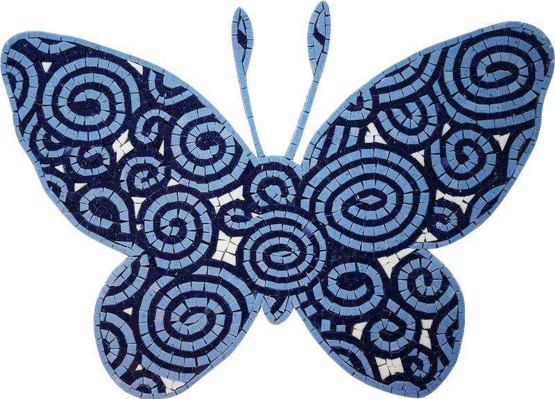 Mosaic Artwork - The Blue Butterfly