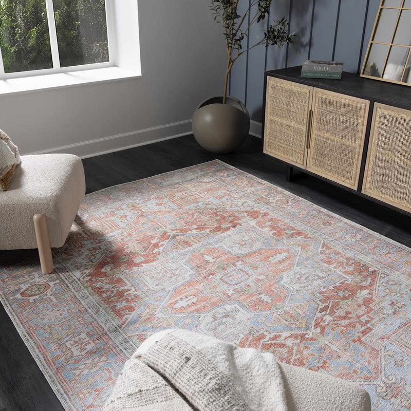 Rust Maayon Washable Rug