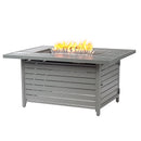Aluminum 48-in Rectangular Propane Fire Table, Beads, Covers and Lid