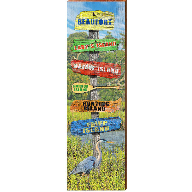 Beaufort Marsh Directional   | Wall Art Print on Real Wood