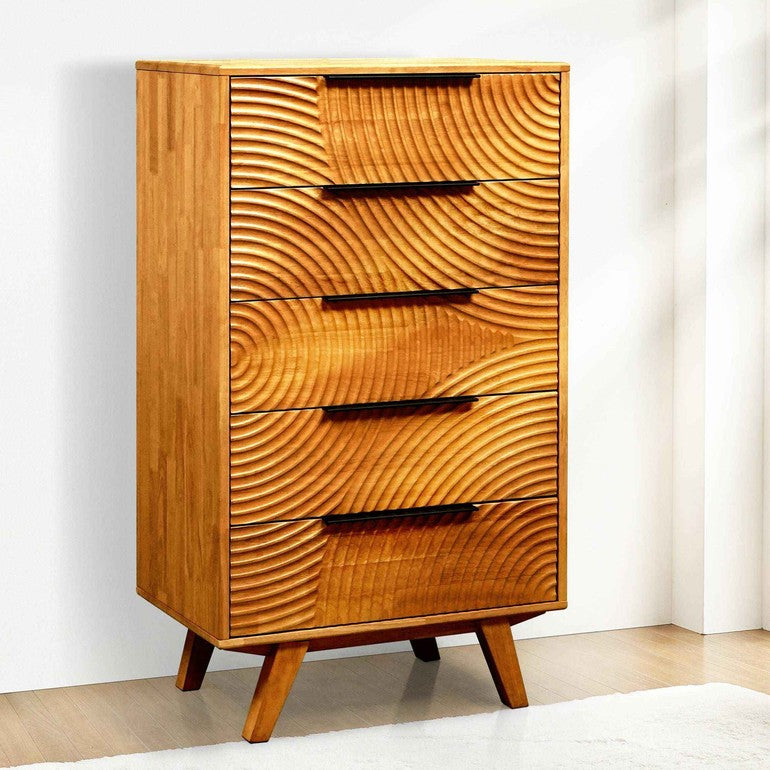 Acacia Harmony Dresser with 5 Drawers for Stylish Storage Solutions